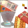 Cash - Rs.1001 + Message Stand + Sweets - Click here to View more details about this Product